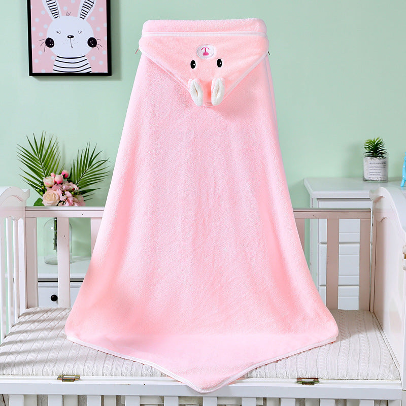 Fleece Baby Bath Towel Bathrobe – Ultra-Soft Coral Fleece for Babies - Teintes Câlines