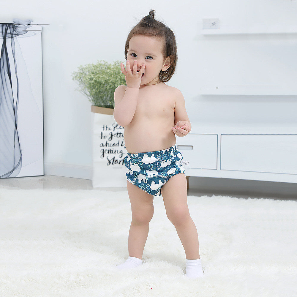 Baby Training Pants – Absorbent Gauze Diaper Pants with Waterproof Layer - Teintes Câlines