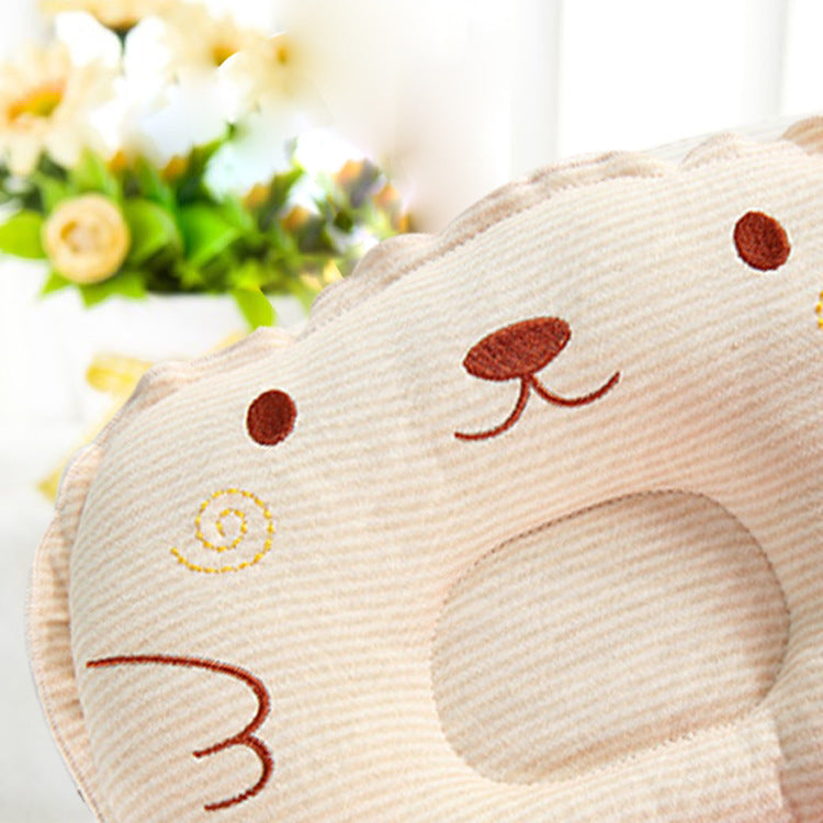 Baby Shaped Pillow – Round Cotton Pillow for Newborn Head Support - Teintes Câlines