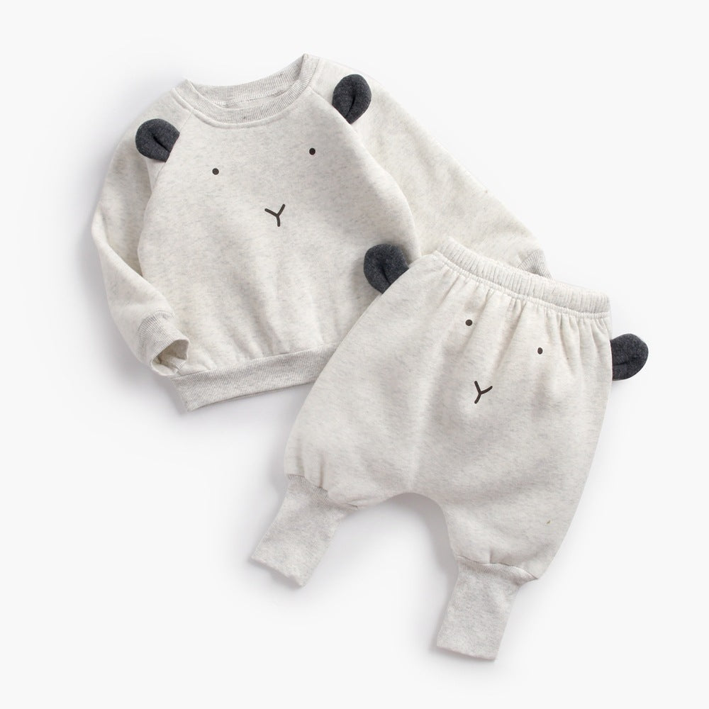 Baby Velvet Sweater Suit | Soft Cotton Outfit for Cozy Comfort - Teintes Câlines