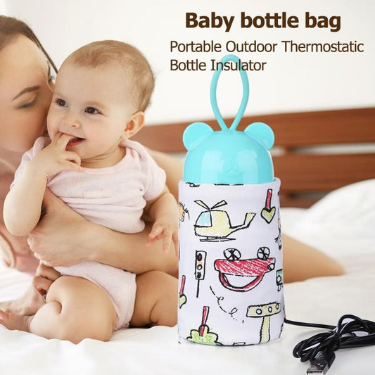 USB Milk Cooler Bag – Portable Bottle Warmer for On-the-Go Feeding - Teintes Câlines