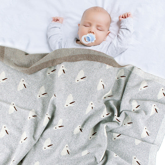 Baby Blanket – Knitted Bunny Hug Blanket and Windproof Cover - Teintes Câlines