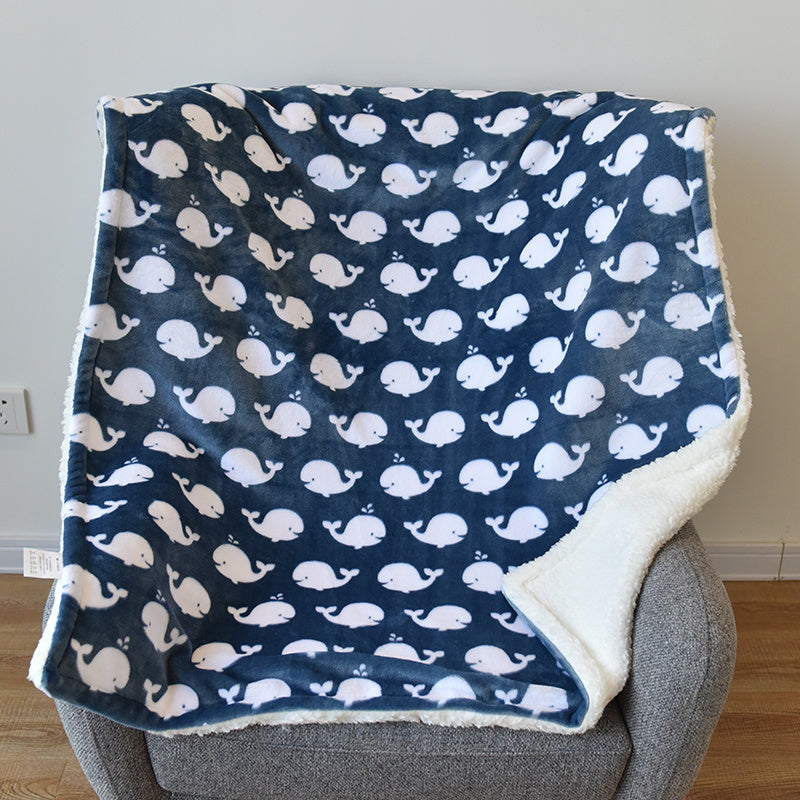 Baby Flannel Blanket Shawl | Soft & Cozy Cartoon Blanket for Winter - Teintes Câlines