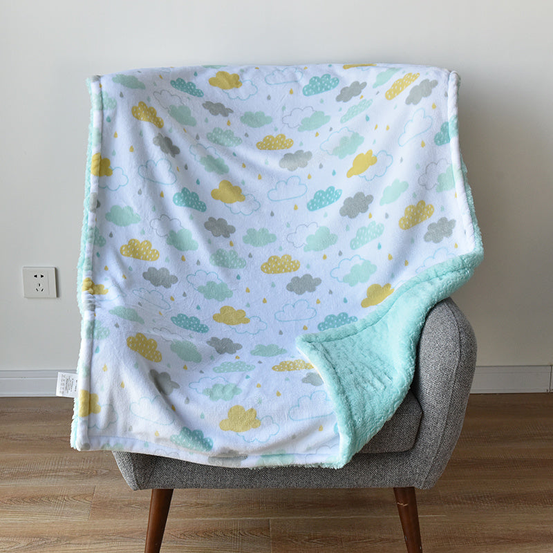 Baby Flannel Blanket Shawl | Soft & Cozy Cartoon Blanket for Winter - Teintes Câlines