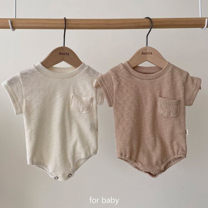 Summer Baby Romper and T-Shirt Set - Cotton Casual Solid Color Baby Clothes - Teintes Câlines