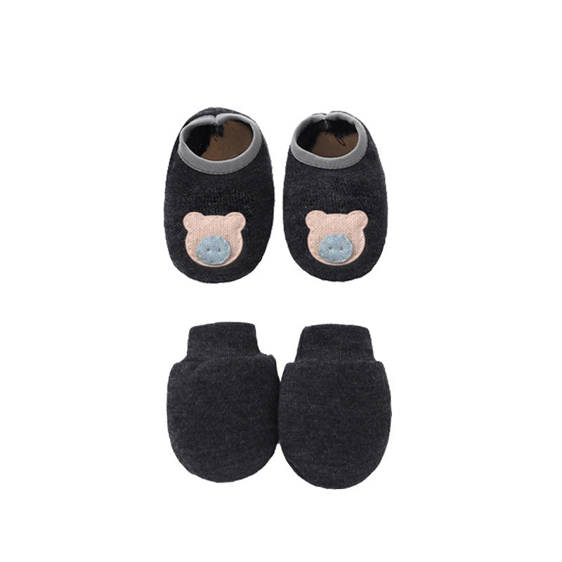 Baby Cotton Gloves and Foot Covers | Soft, Unisex Accessories for Newborns - Teintes Câlines