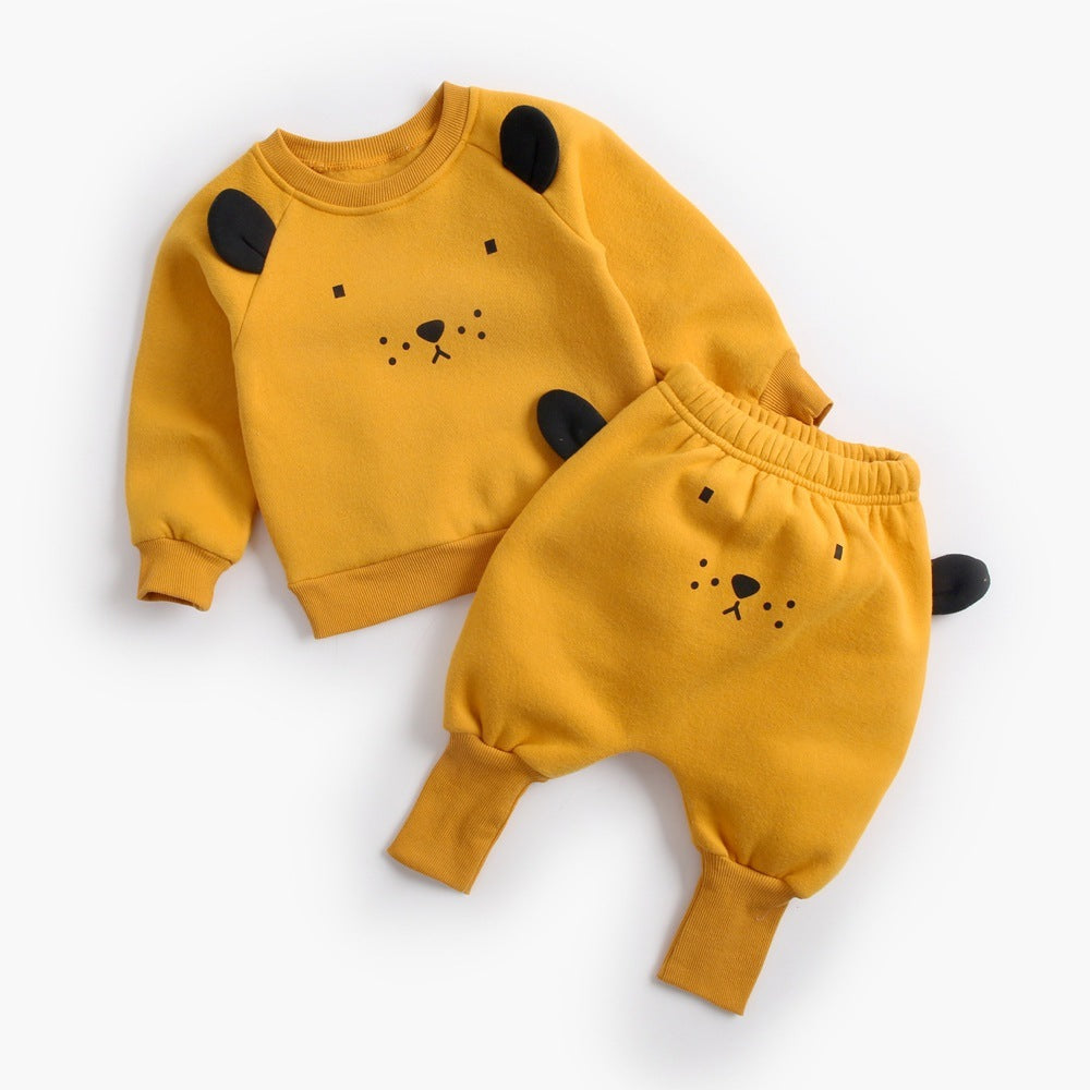 Baby Velvet Sweater Suit | Soft Cotton Outfit for Cozy Comfort - Teintes Câlines