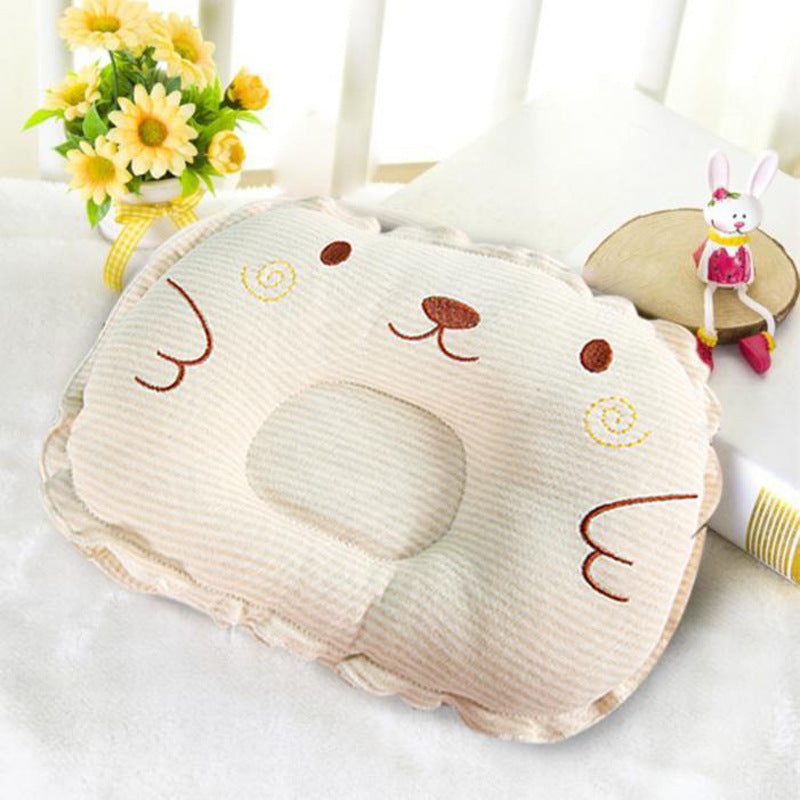 Baby Shaped Pillow – Round Cotton Pillow for Newborn Head Support - Teintes Câlines