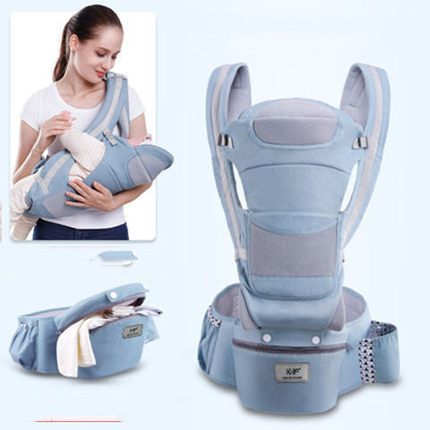 Ergonomic Baby Carrier 3-in-1: Infant Hipseat, Front-Facing Kangaroo Wrap Sling - Teintes Câlines