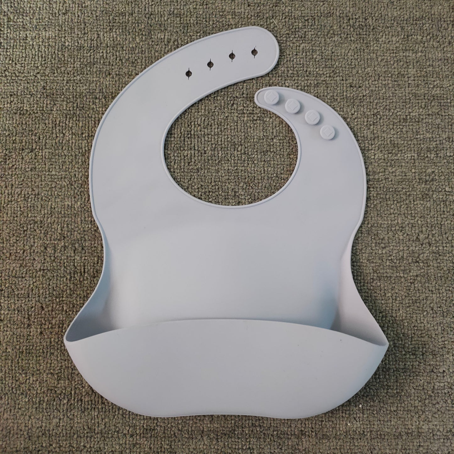 Soft Waterproof Silicone Baby Bib with Food Catcher – Adjustable and Easy to Clean Feeding Bib - Teintes Câlines