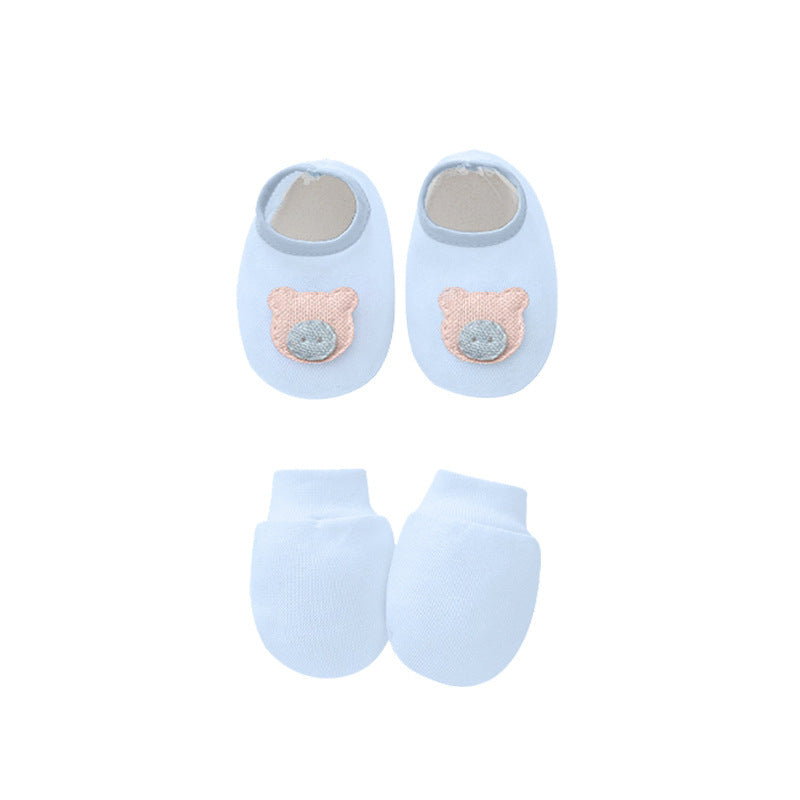 Baby Cotton Gloves and Foot Covers | Soft, Unisex Accessories for Newborns - Teintes Câlines