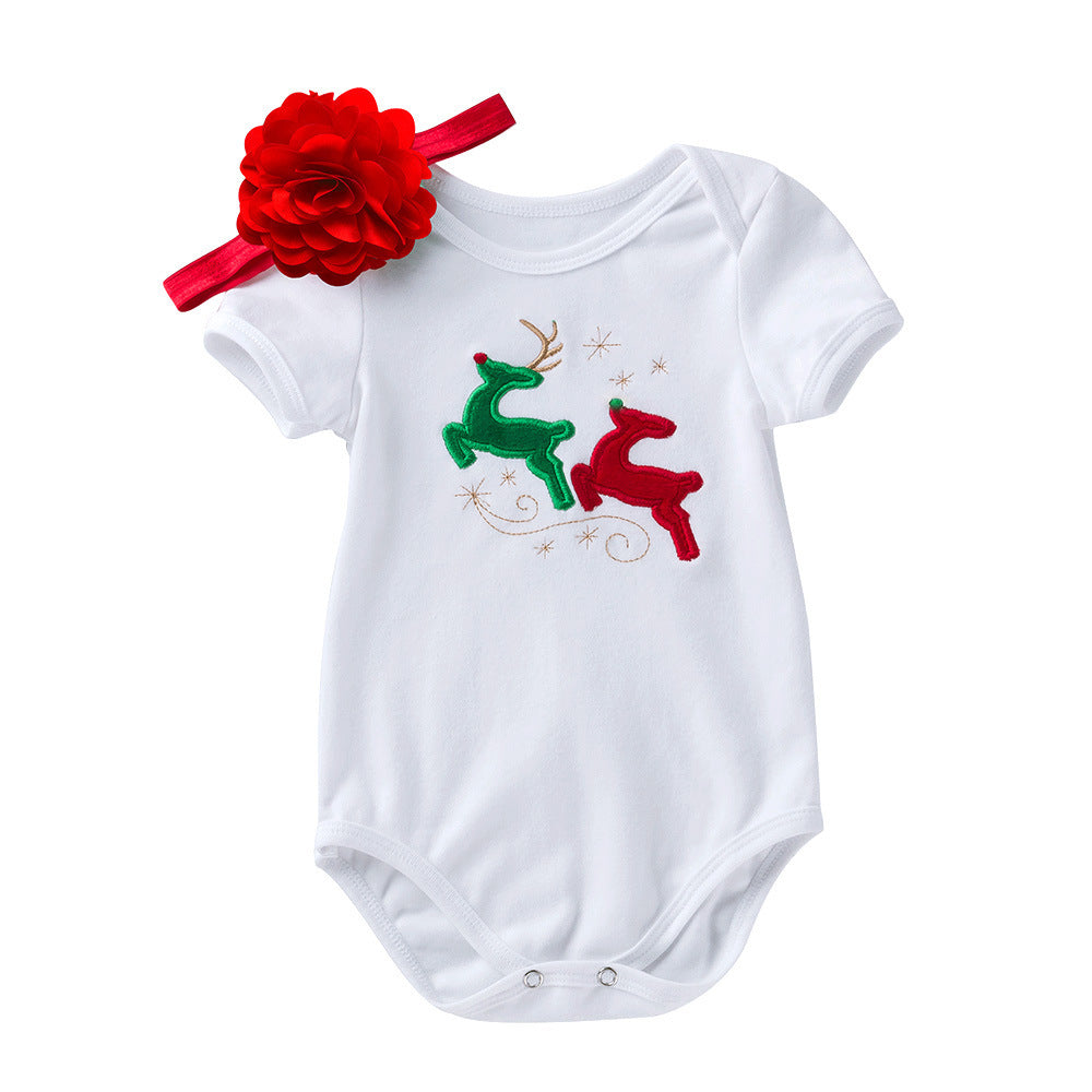 Adorable Baby Christmas Clothes - Short Sleeve Outfits - Teintes Câlines