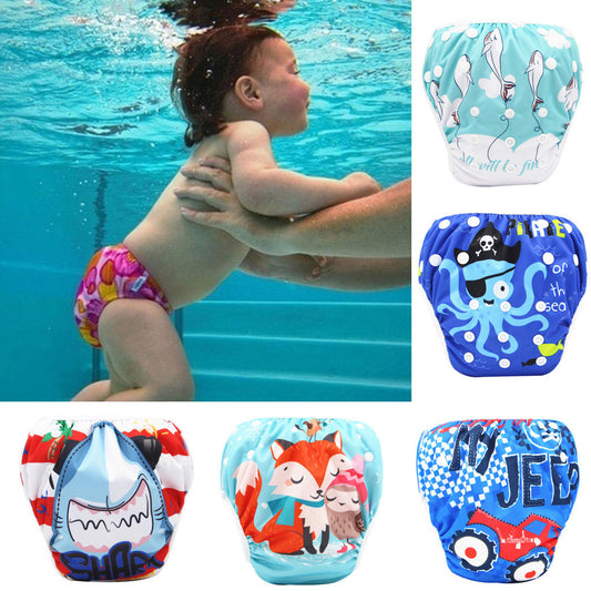 Baby Swimming Trunks – Leak-Proof Adjustable Swim Pants for Boys and Girls - Teintes Câlines