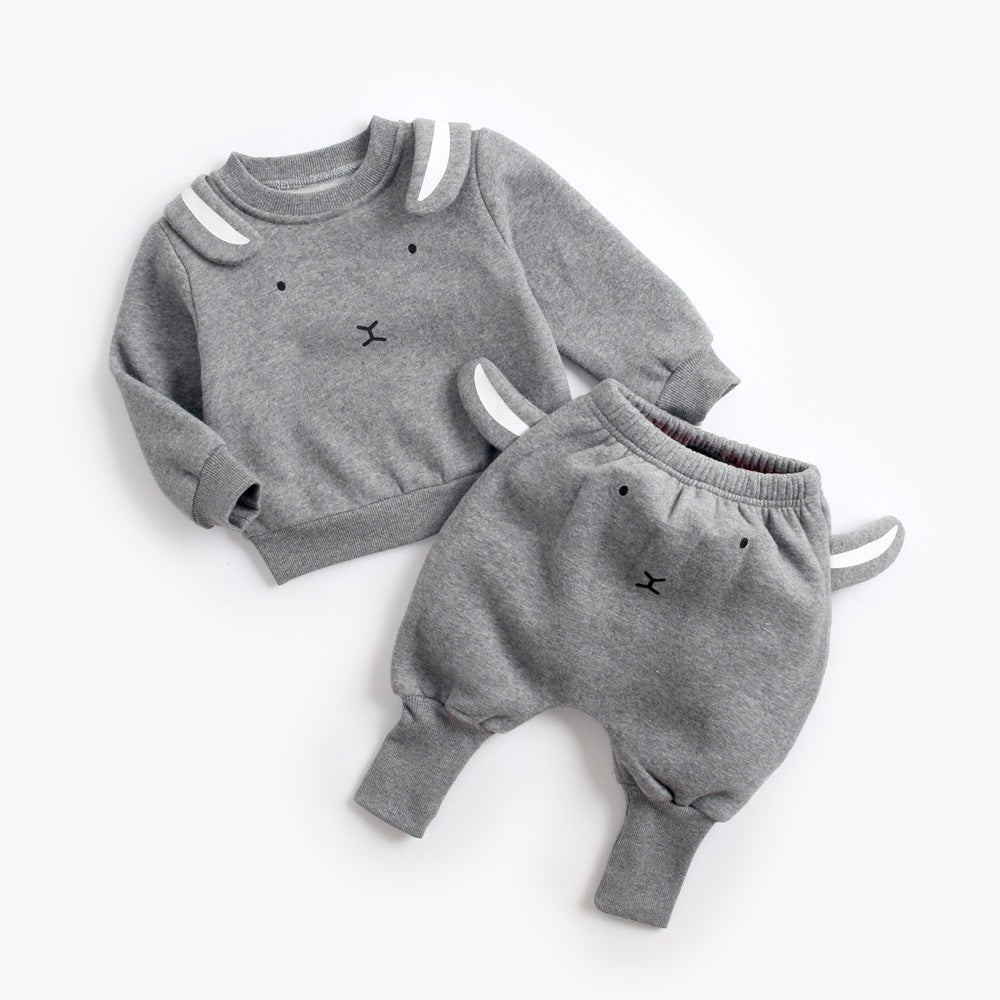 Baby Velvet Sweater Suit | Soft Cotton Outfit for Cozy Comfort - Teintes Câlines