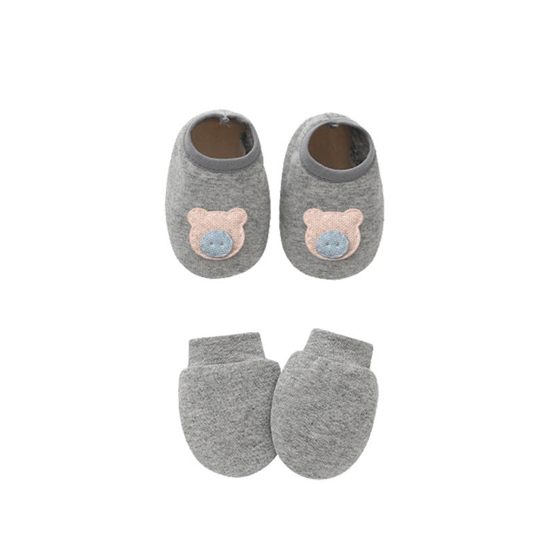 Baby Cotton Gloves and Foot Covers | Soft, Unisex Accessories for Newborns - Teintes Câlines