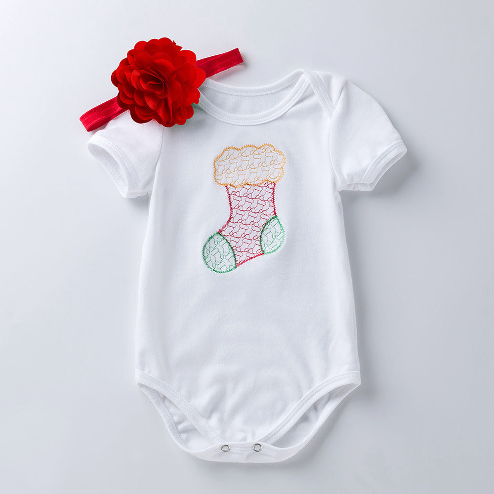 Adorable Baby Christmas Clothes - Short Sleeve Outfits - Teintes Câlines