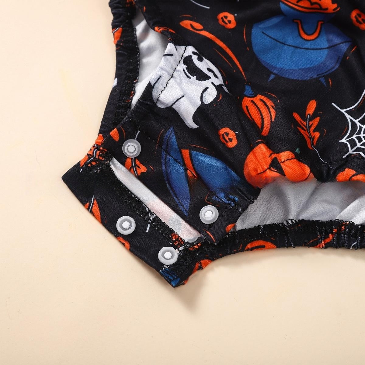 Halloween Flounced Sleeve Baby Romper - Two-Piece Design - Teintes Câlines