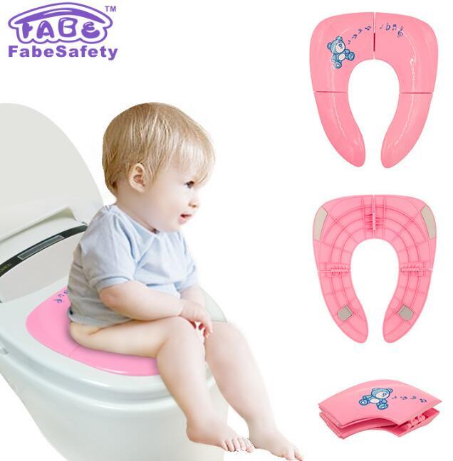 Portable Folding Toilet Seat for Kids - Non-Slip, Travel-Friendly Potty Training Seat - Teintes Câlines