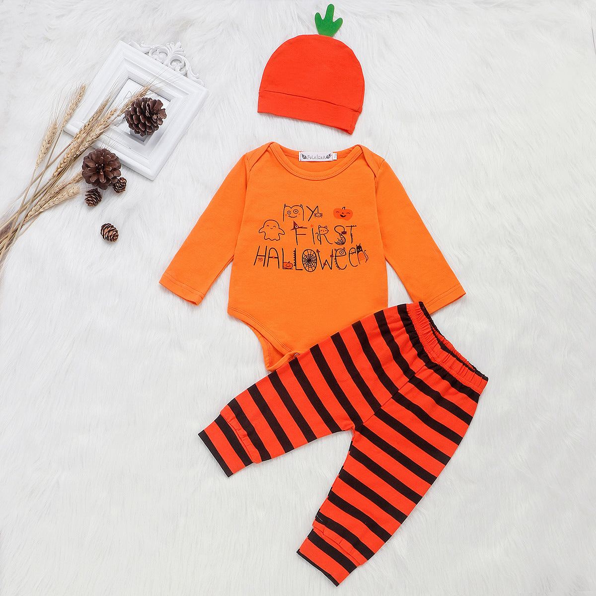 Kids Halloween Set | Cotton Cartoon Outfits for Spring & Autumn - Teintes Câlines