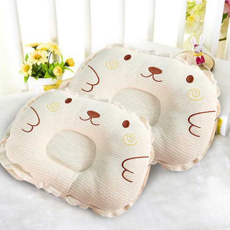 Baby Shaped Pillow – Round Cotton Pillow for Newborn Head Support - Teintes Câlines