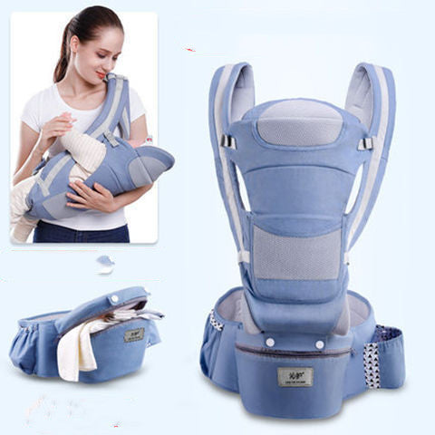 Ergonomic Baby Carrier 3-in-1: Infant Hipseat, Front-Facing Kangaroo Wrap Sling - Teintes Câlines