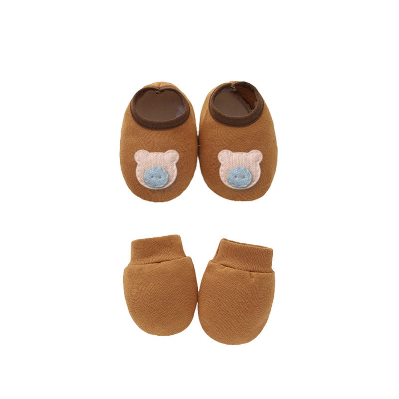 Baby Cotton Gloves and Foot Covers | Soft, Unisex Accessories for Newborns - Teintes Câlines