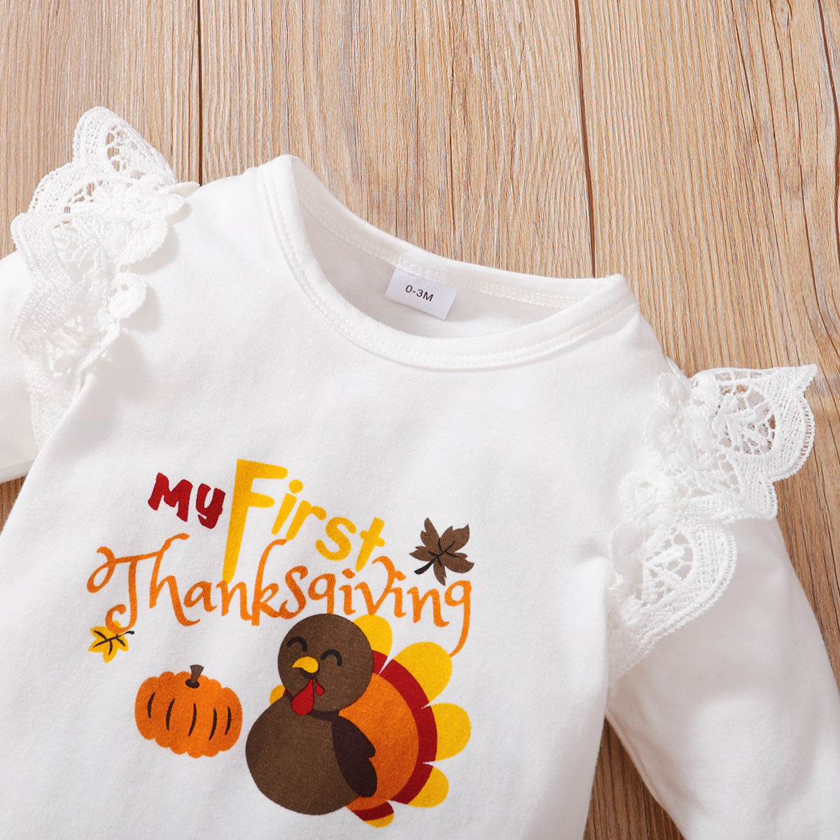 Thanksgiving Baby Romper Suspender Skirt Outfit - Teintes Câlines