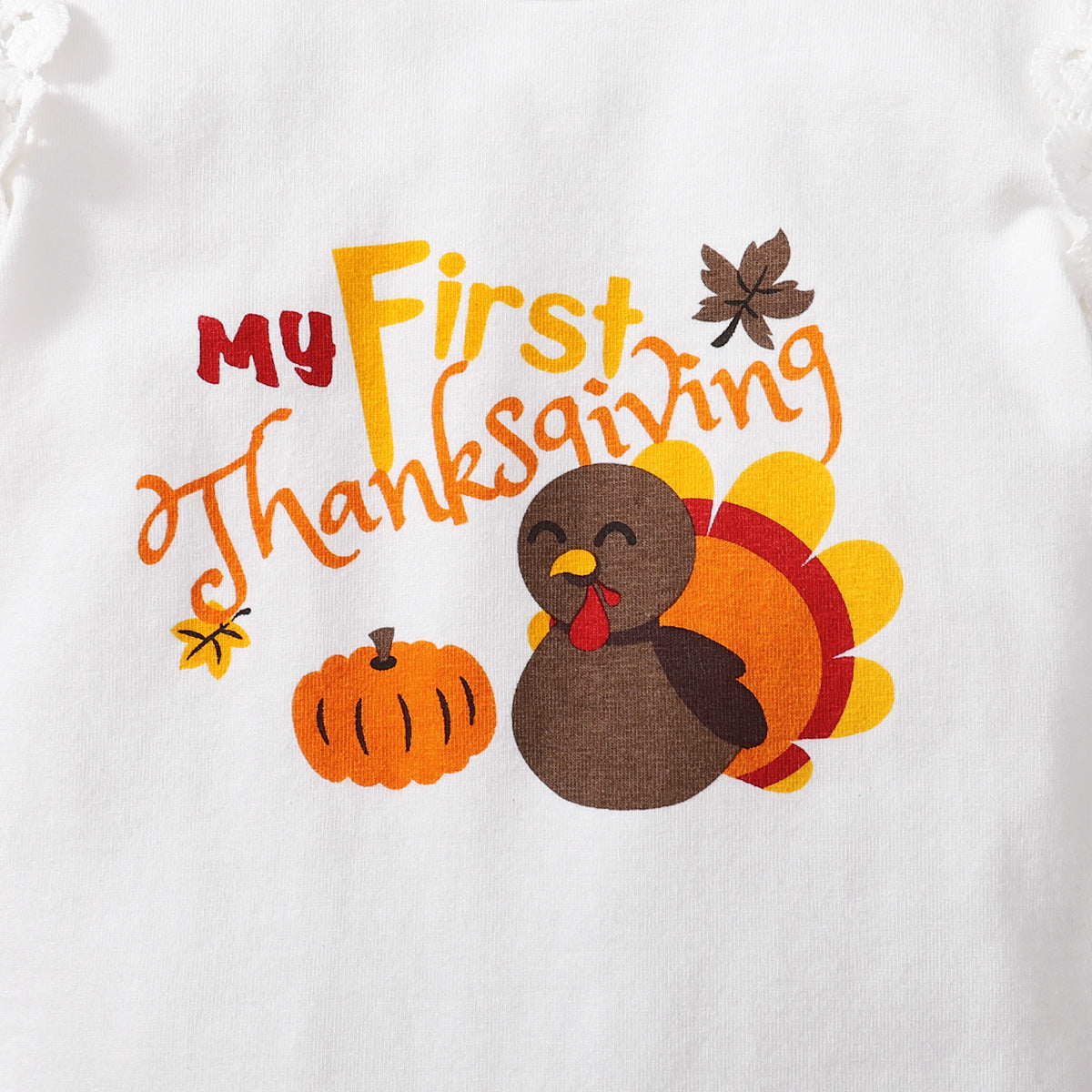 Thanksgiving Baby Romper Suspender Skirt Outfit - Teintes Câlines